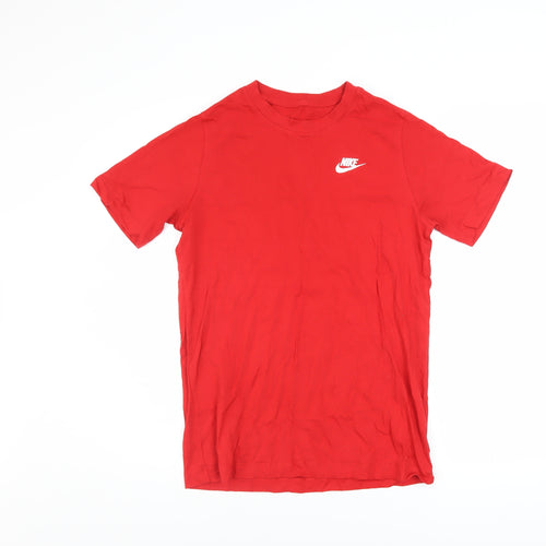 Nike Boys Red XL Short Sleeve Crew Neck Sports Cotton T-Shirt