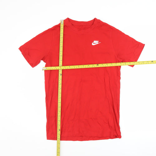 Nike Boys Red XL Short Sleeve Crew Neck Sports Cotton T-Shirt