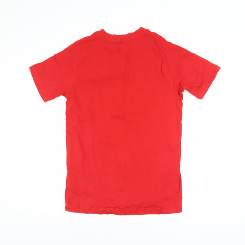 Nike Boys Red XL Short Sleeve Crew Neck Sports Cotton T-Shirt