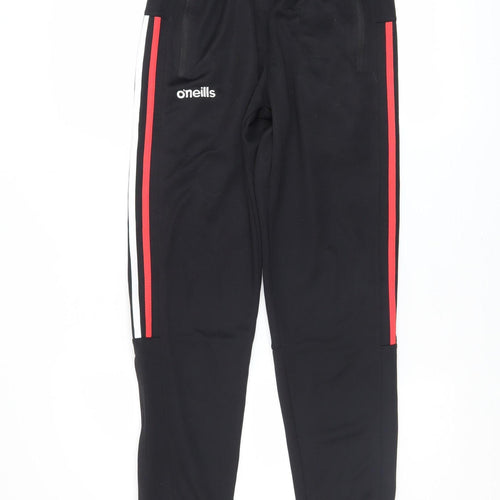 O'Neills Boys Black Track Pants Age 13 Quick Dry Tapered Fit Activewear