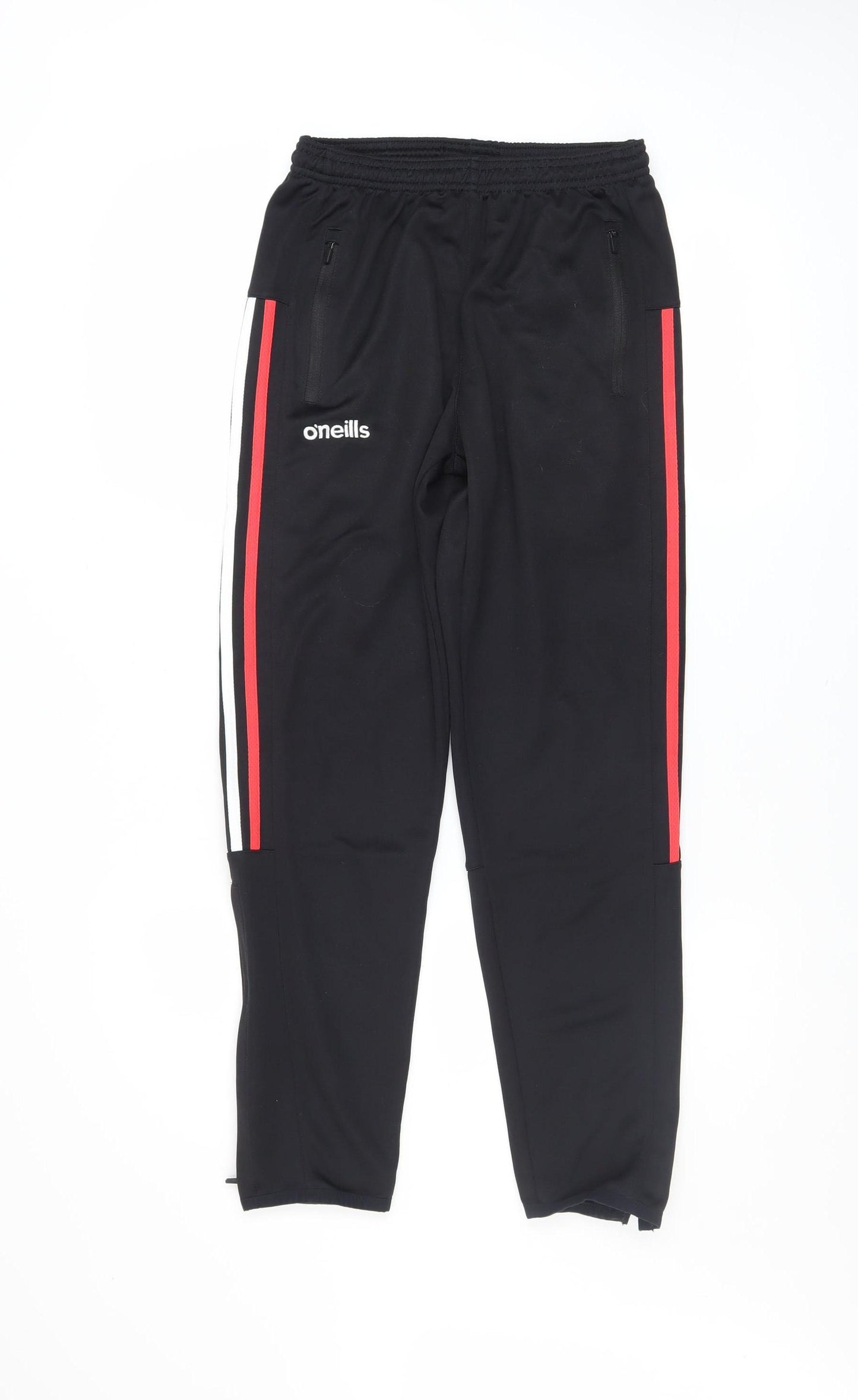 O'Neills Boys Black Track Pants Age 13 Quick Dry Tapered Fit Activewear