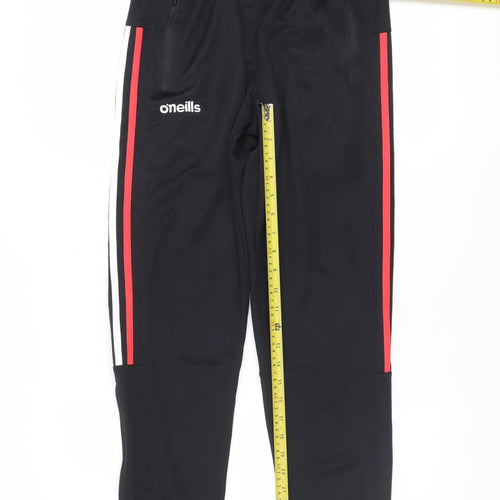 O'Neills Boys Black Track Pants Age 13 Quick Dry Tapered Fit Activewear