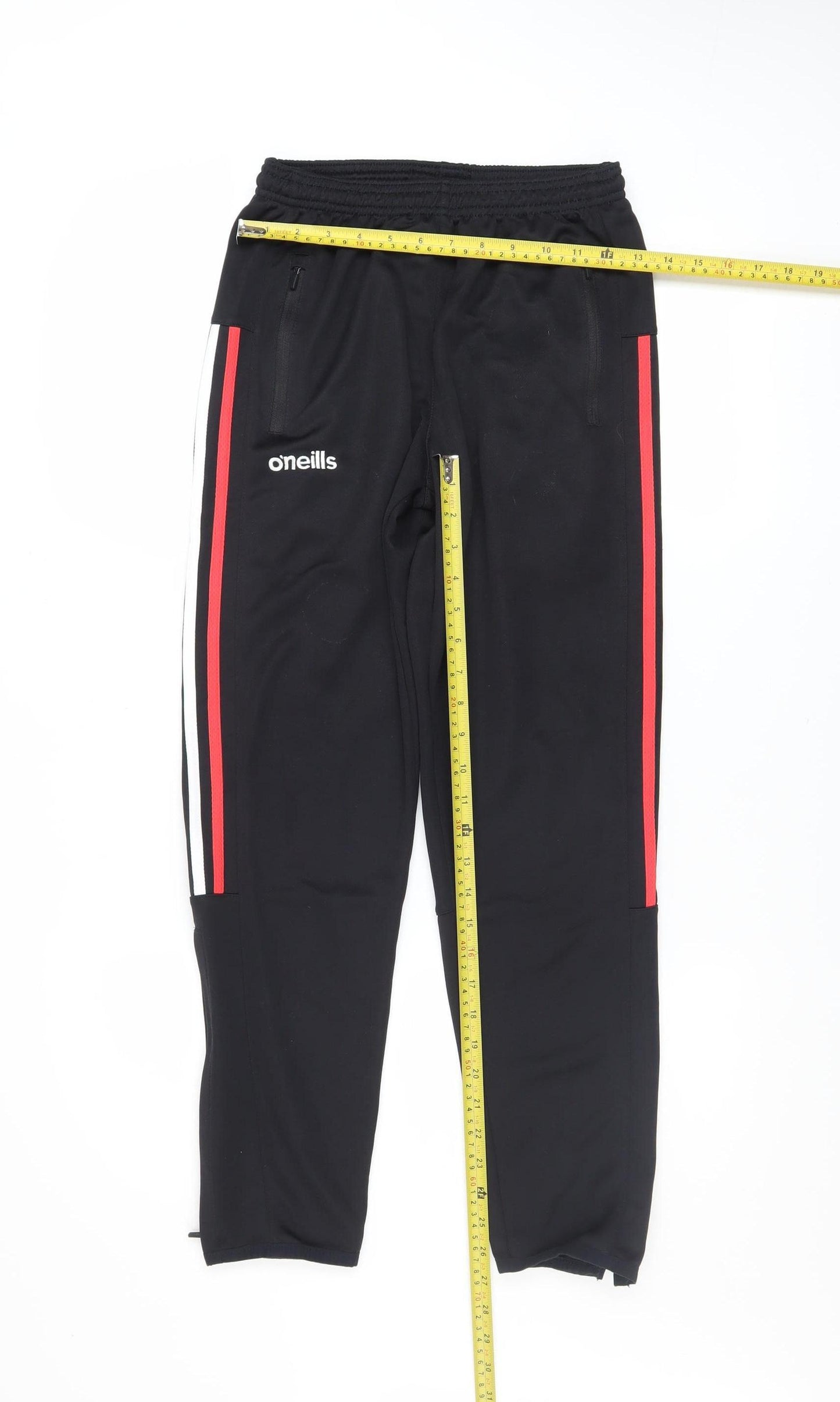 O'Neills Boys Black Track Pants Age 13 Quick Dry Tapered Fit Activewear
