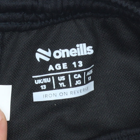 O'Neills Boys Black Track Pants Age 13 Quick Dry Tapered Fit Activewear