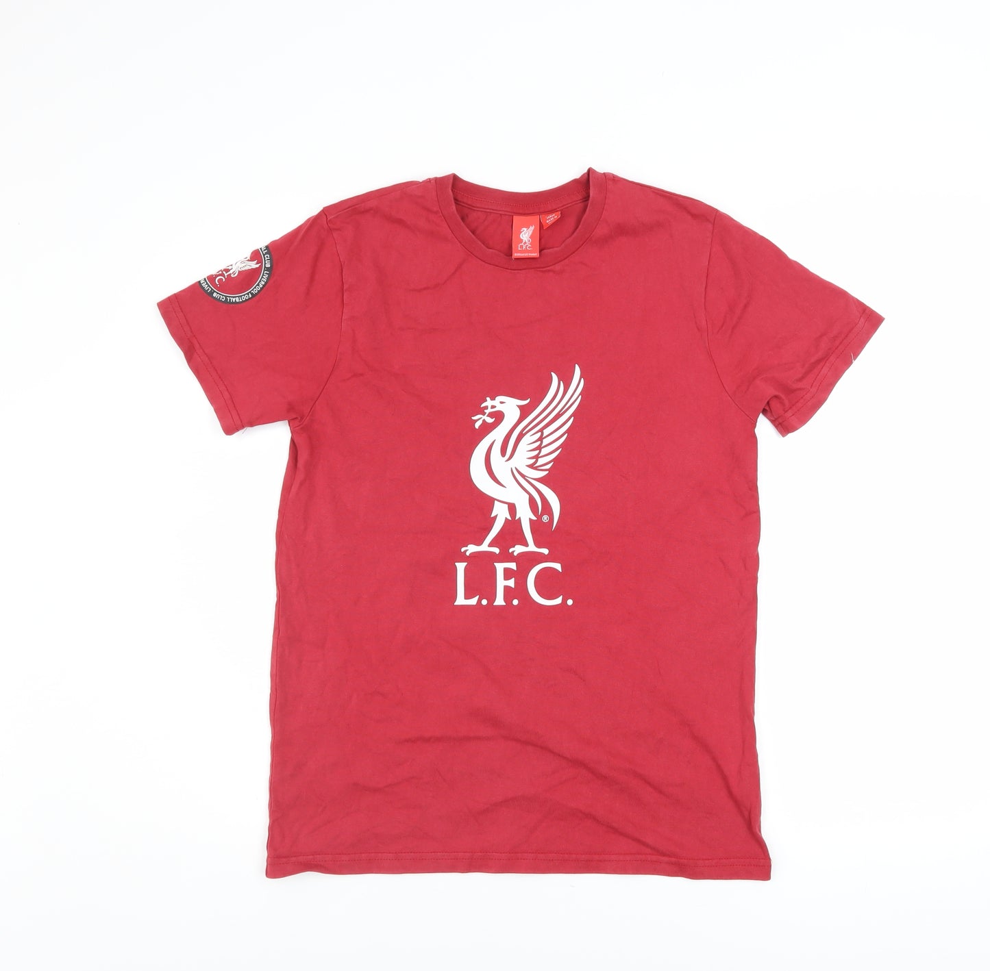 L.F.C. Boys Red Short Sleeve Cotton T-Shirt 12-13 Years Football Logo Top
