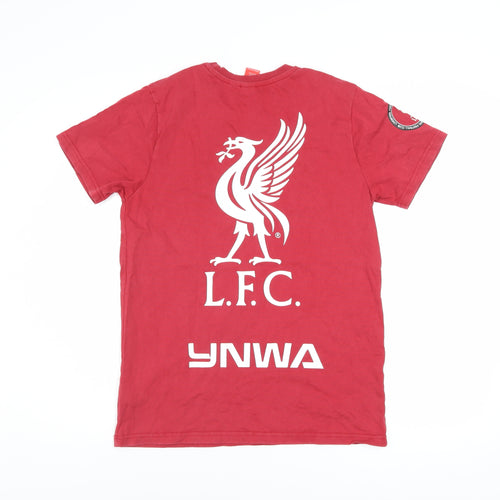 L.F.C. Boys Red Short Sleeve Cotton T-Shirt 12-13 Years Football Logo Top