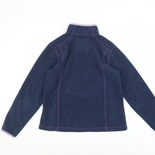 Weird Fish Womens Navy Blue 1/2 Zip Fleece Sweatshirt Size 12