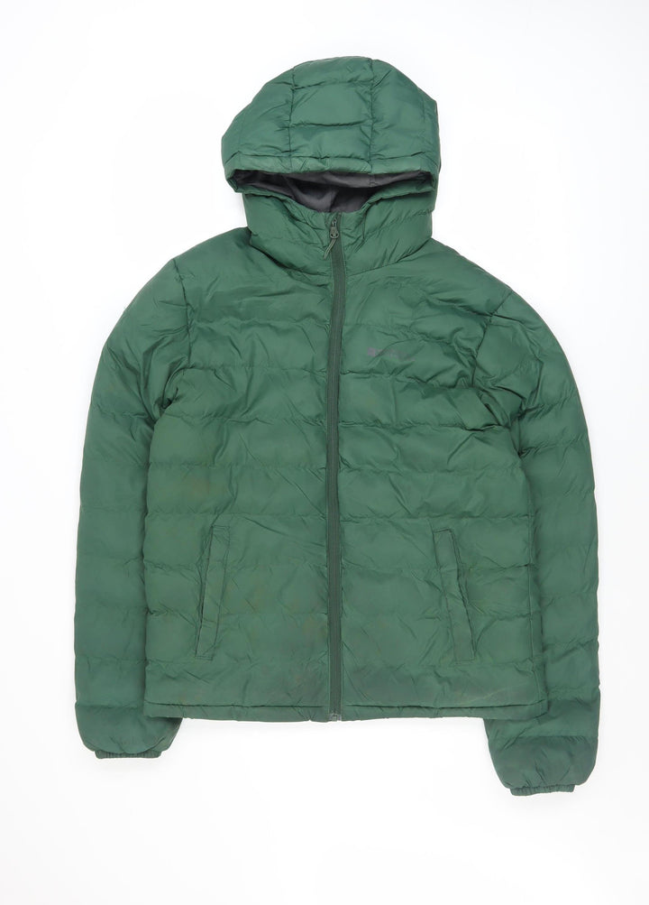 Mountain Warehouse Men's Green Puffer Jacket Size S Hooded Insulated Coat