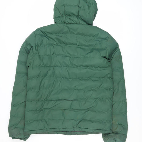 Mountain Warehouse Men's Green Puffer Jacket Size S Hooded Insulated Coat