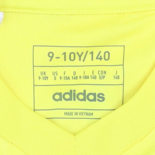 Adidas Boys Yellow Manchester United Goalkeeper Jersey 9-10Y Long Sleeve