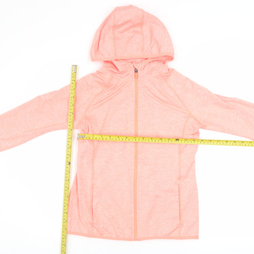 Dunnes Stores Womens Pink Hooded Full Zip Activewear Jacket Size 8