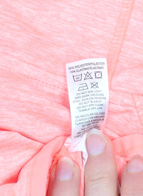 Dunnes Stores Womens Pink Hooded Full Zip Activewear Jacket Size 8