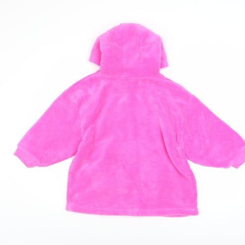 Barbie Girls Pink Hooded Fleece Lounge Set XXS-XS Winter Nightwear