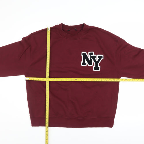 Dunnes Stores Mens Red NY Crew Neck Sweatshirt Medium