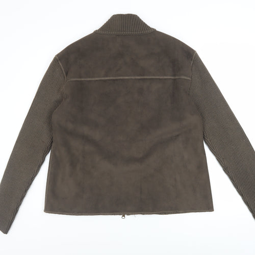 TCM Women Brown Faux Fur Lined Polyester Jacket Size 16/18