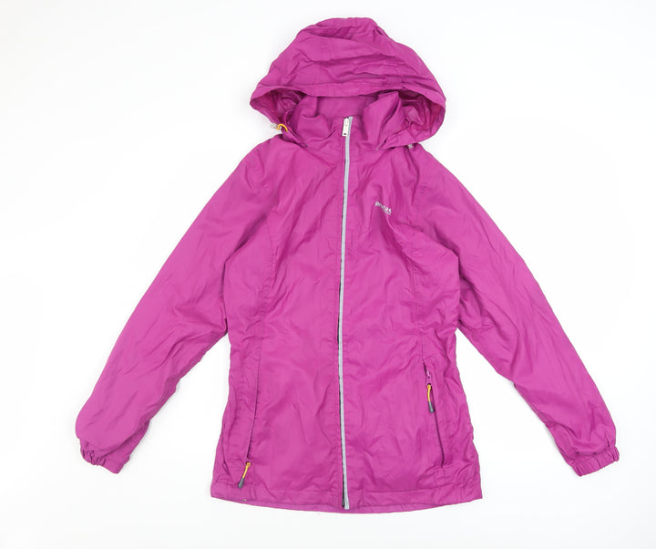 Regatta Women Pink Waterproof Hooded Rain Coat Jacket Size 10