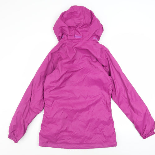 Regatta Women Pink Waterproof Hooded Rain Coat Jacket Size 10