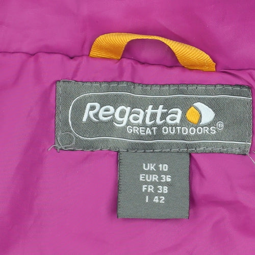 Regatta Women Pink Waterproof Hooded Rain Coat Jacket Size 10