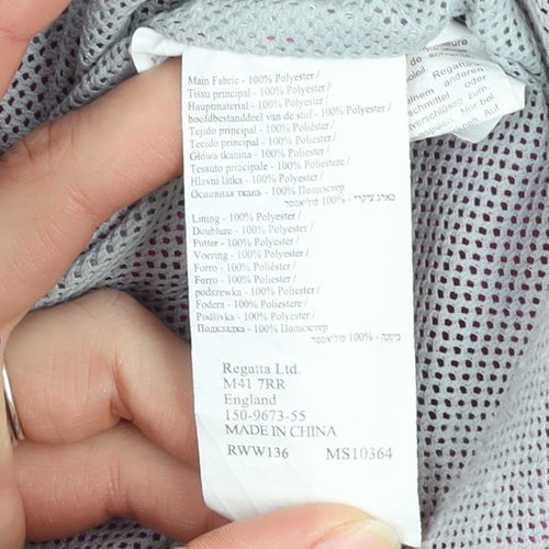 Regatta Women Pink Waterproof Hooded Rain Coat Jacket Size 10