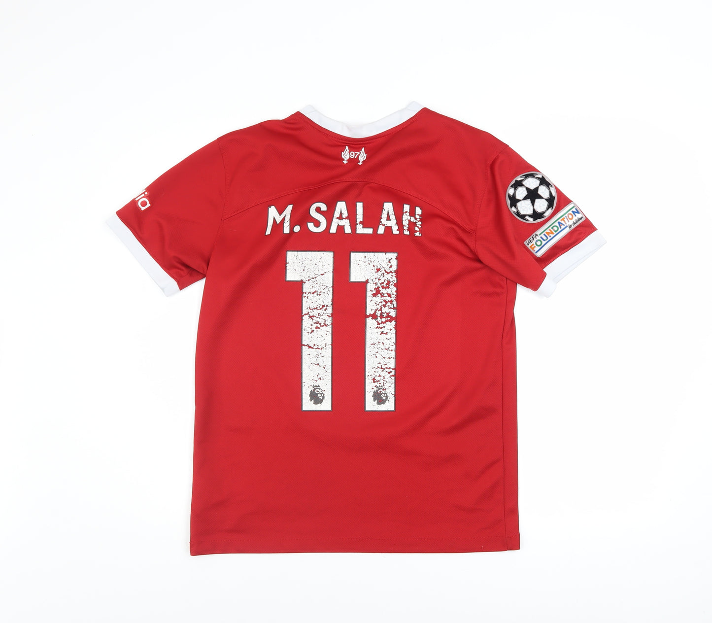 Nike Men’s Red Liverpool FC Salah #11 Short Sleeve Football Jersey L
