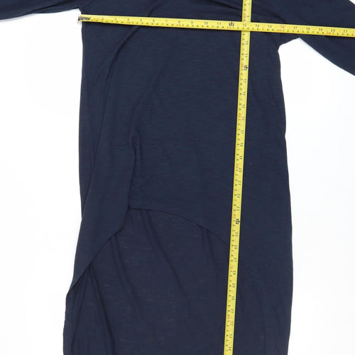 Noisy May Women’s Blue Long Sleeve Midi T-Shirt Dress Size M