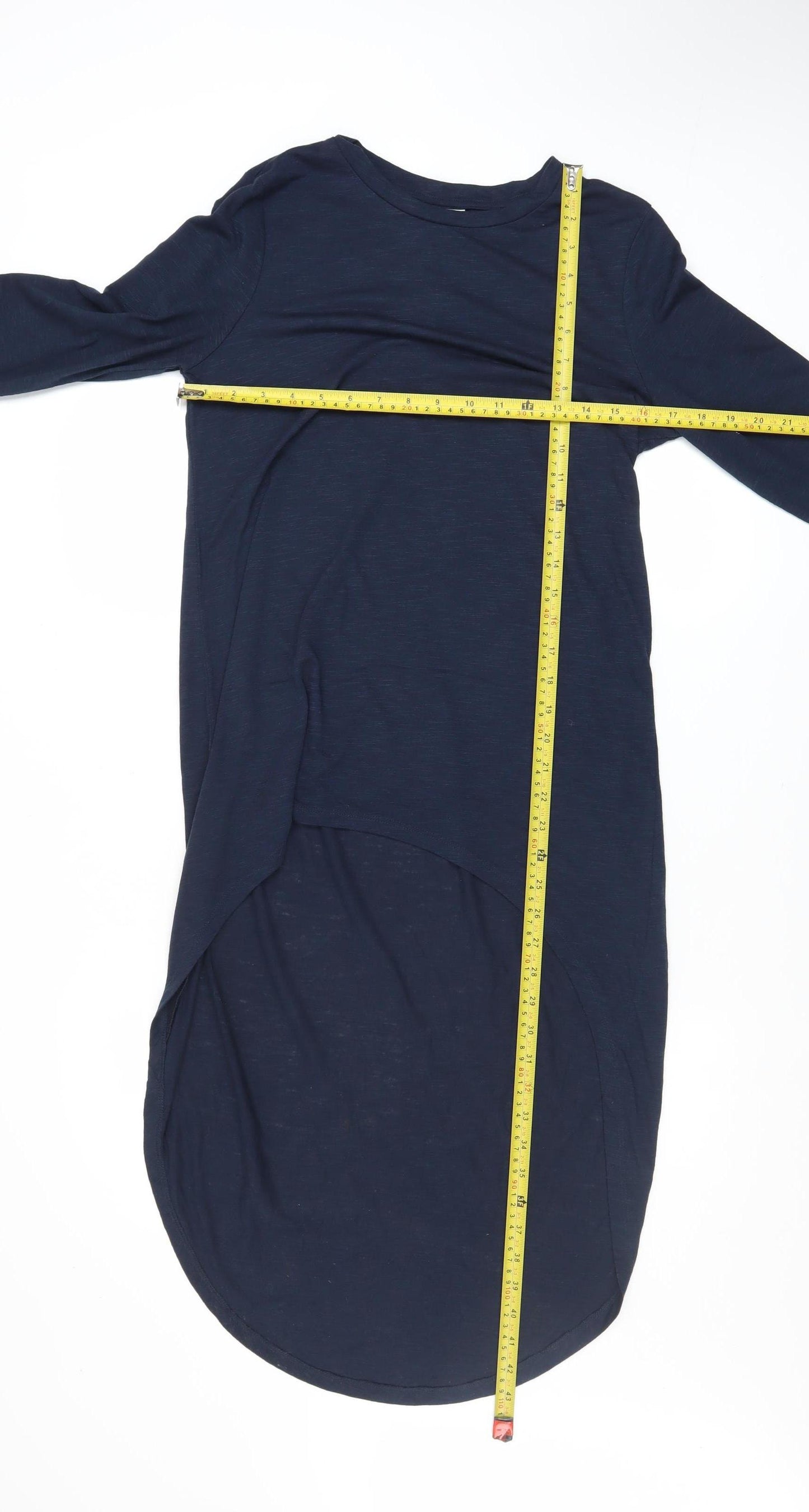 Noisy May Women’s Blue Long Sleeve Midi T-Shirt Dress Size M