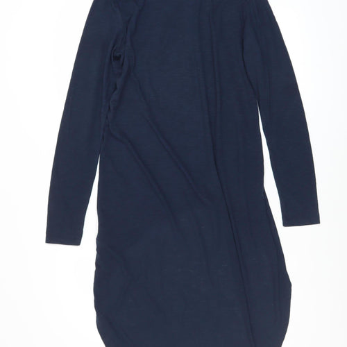 Noisy May Women’s Blue Long Sleeve Midi T-Shirt Dress Size M