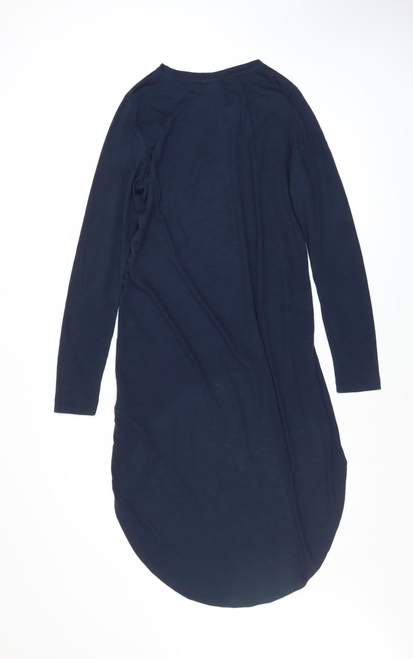 Noisy May Women’s Blue Long Sleeve Midi T-Shirt Dress Size M