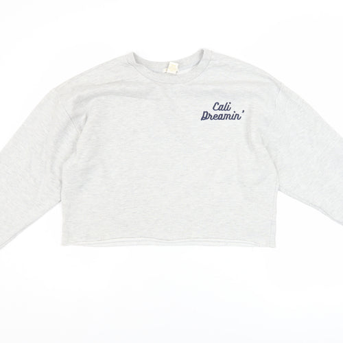 Forever 21 Women Grey 'Cali Dreamin’' Pullover Sweatshirt Size S