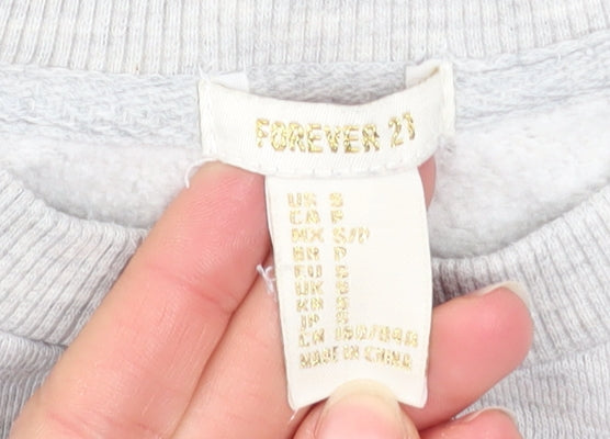 Forever 21 Women Grey 'Cali Dreamin’' Pullover Sweatshirt Size S
