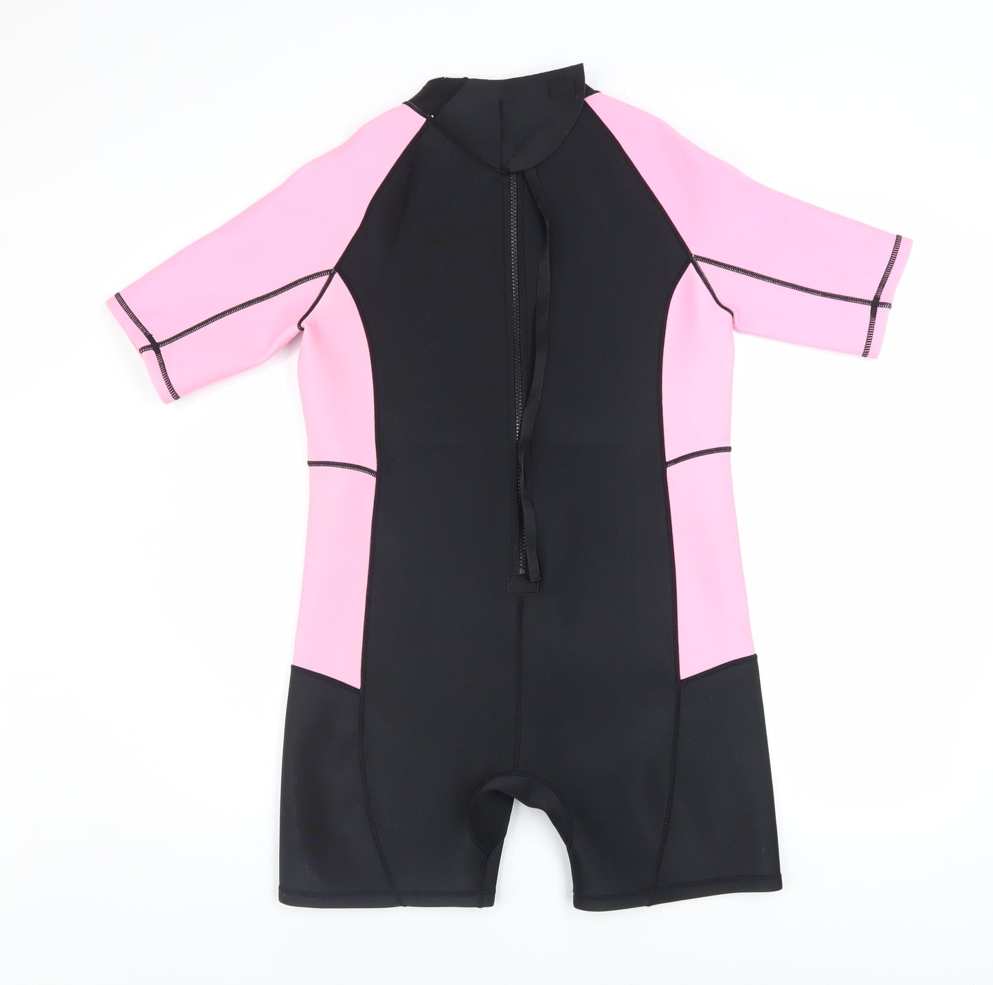 Primark Girls Pink & Black Short Sleeve Wetsuit 13-14 Years Stretch UV Swimwear