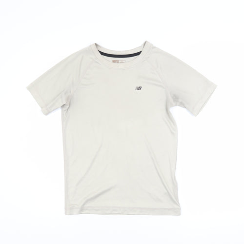 New Balance Womens Beige Short Sleeve Active T-Shirt Size 12