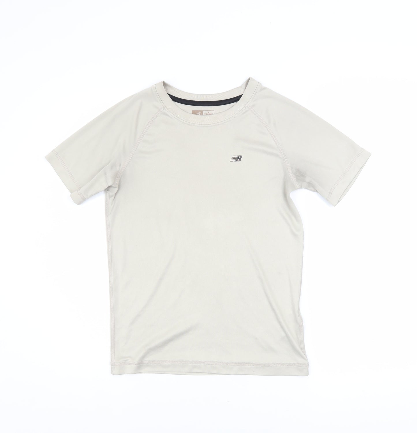 New Balance Womens Beige Short Sleeve Active T-Shirt Size 12