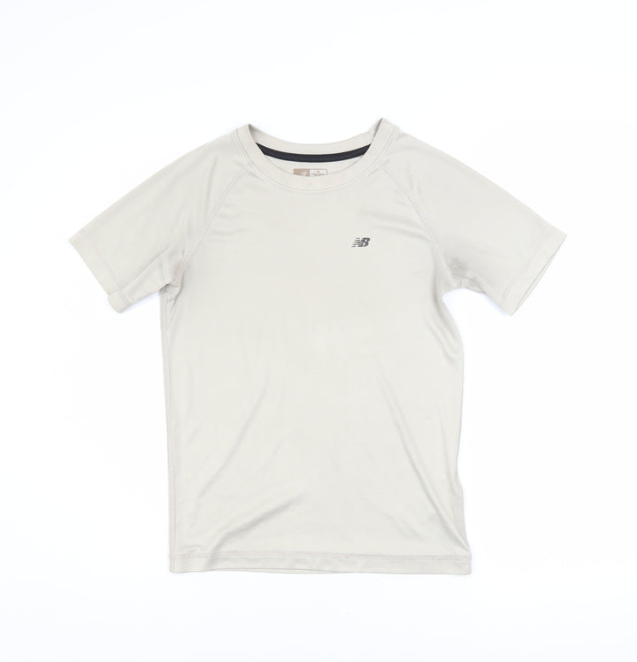 New Balance Womens Beige Short Sleeve Active T-Shirt Size 12