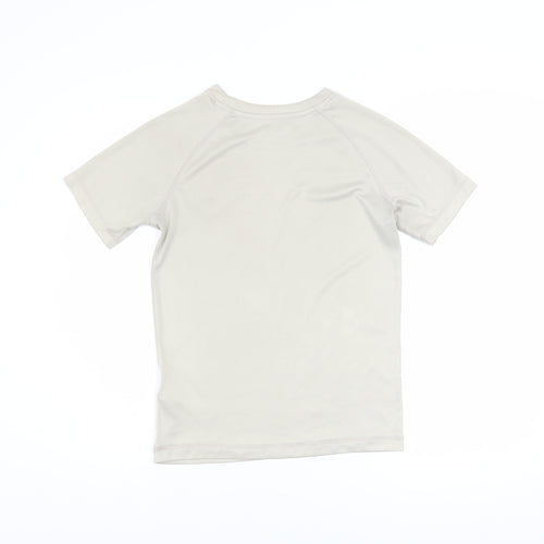 New Balance Womens Beige Short Sleeve Active T-Shirt Size 12