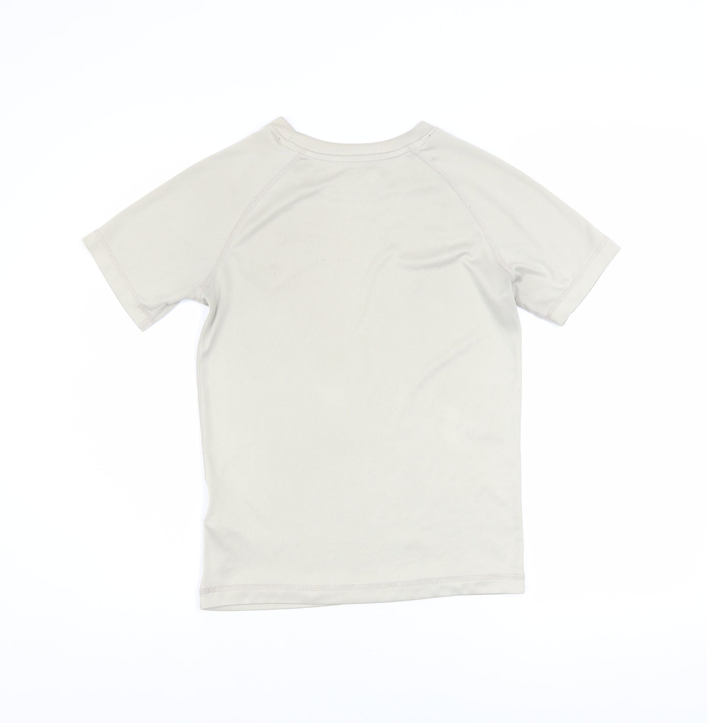 New Balance Womens Beige Short Sleeve Active T-Shirt Size 12