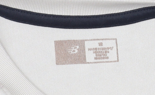 New Balance Womens Beige Short Sleeve Active T-Shirt Size 12
