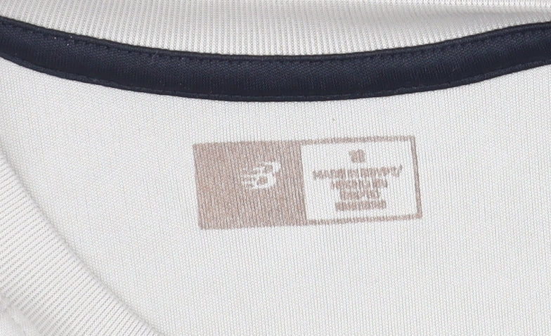 New Balance Womens Beige Short Sleeve Active T-Shirt Size 12