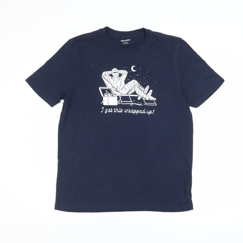 Old Navy Men's Blue Halloween Mummy Graphic T-Shirt Size S
