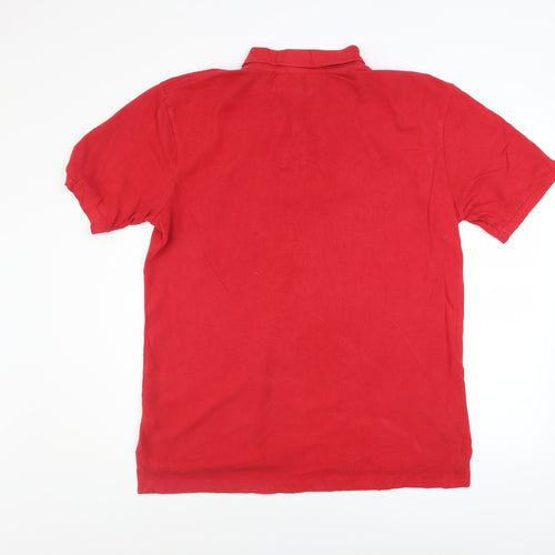 U.S. Polo Assn. Men's Red Cotton Short Sleeve Polo Shirt Size L