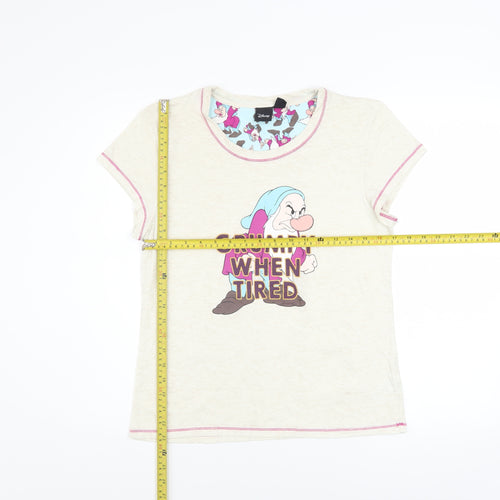 Disney Women's Beige Grumpy Pyjama Top T-Shirt Style Size 10-12