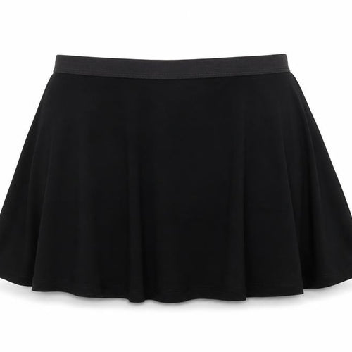 ASOS DESIGN Women Black A-Line Jersey Stretch Skirt Size 16