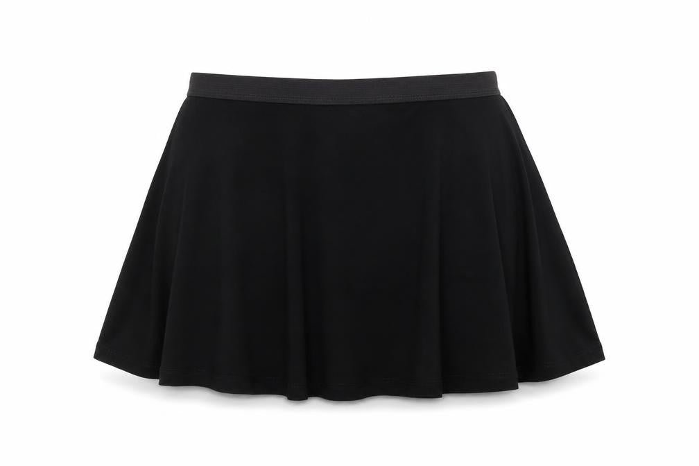 ASOS DESIGN Women Black A-Line Jersey Stretch Skirt Size 16