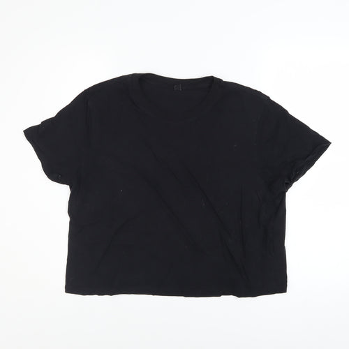 Uniqlo Women's Black XL Basic Cotton Crew Neck T-Shirt