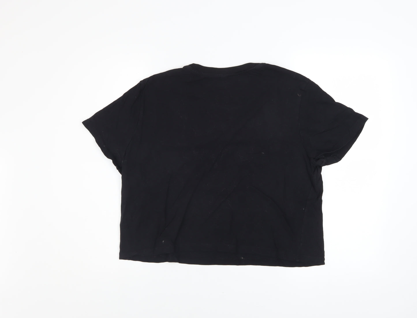 Uniqlo Women's Black XL Basic Cotton Crew Neck T-Shirt