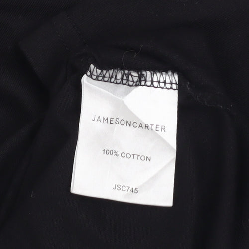 Jameson Carter Men's Black Cotton Crew Neck Short Sleeve T-Shirt Size S