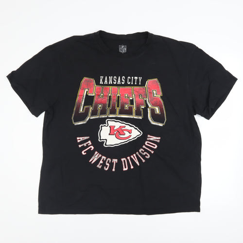 NFL Kansas City Chiefs Men's Black Cotton Graphic T-Shirt L