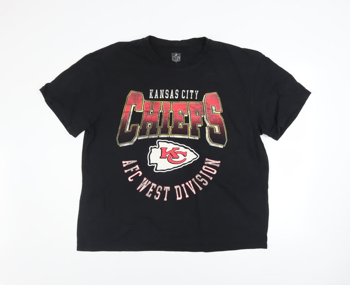 NFL Kansas City Chiefs Men's Black Cotton Graphic T-Shirt L