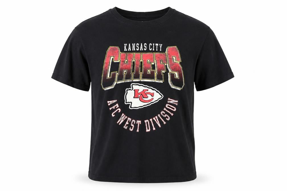 NFL Kansas City Chiefs Men's Black Cotton Graphic T-Shirt L