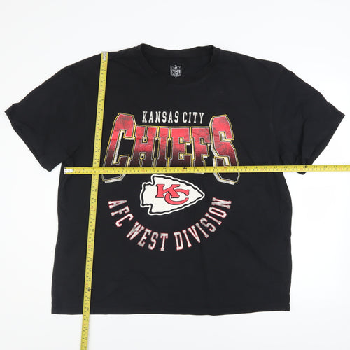 NFL Kansas City Chiefs Men's Black Cotton Graphic T-Shirt L